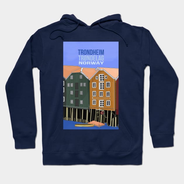 Norway Trondheim Travel Norwegian Hoodie by DiegoCarvalho